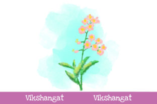 Flower Watercolor Style Illustrations