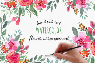 Set of Loose Watercolor Flower Cliparts and Illustrations