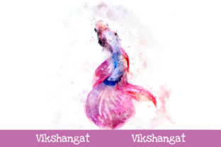 Siamese Betta Fish Watercolor Art and Illustrations