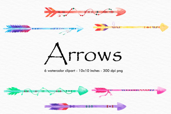 Watercolor Arrows Illustration